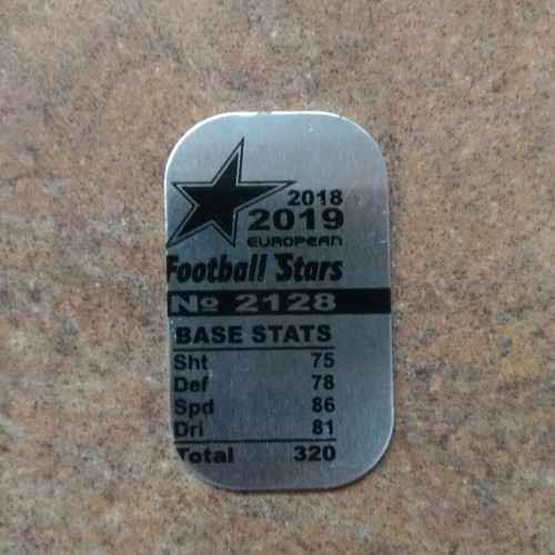 Busquets metal tag collectible, new, European Football Stars 2018-2019