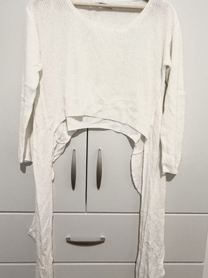 Regalinas Long Sleeve Blouse with Waist Tie like new, gray