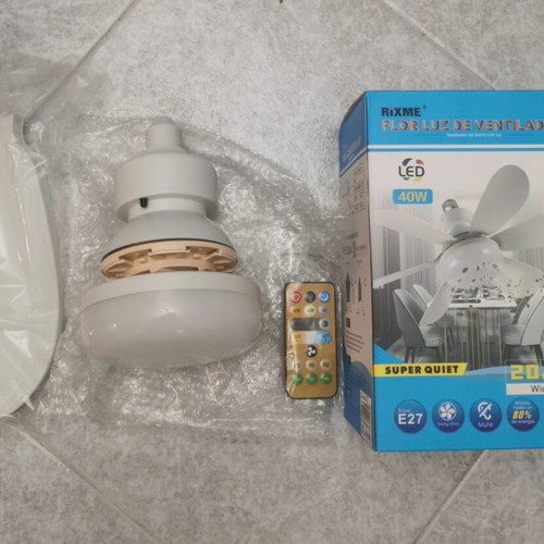 Modern ceiling fan E27 Φ52cm with light and remote 40W new