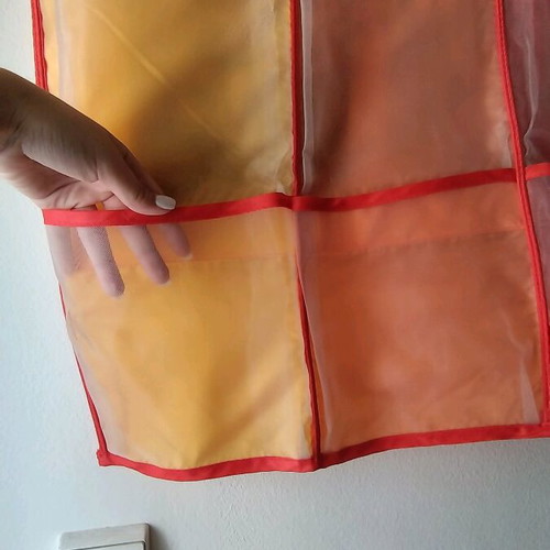 Hanging wall pockets new, set of 6 with 4 hooks