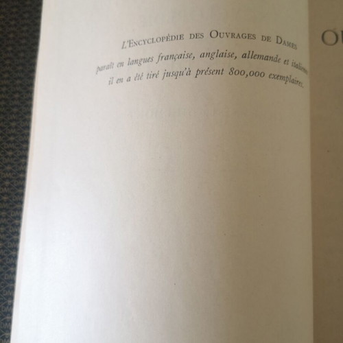 Encyclopedie des Ouvrages de Dames book used, French embroidery manual