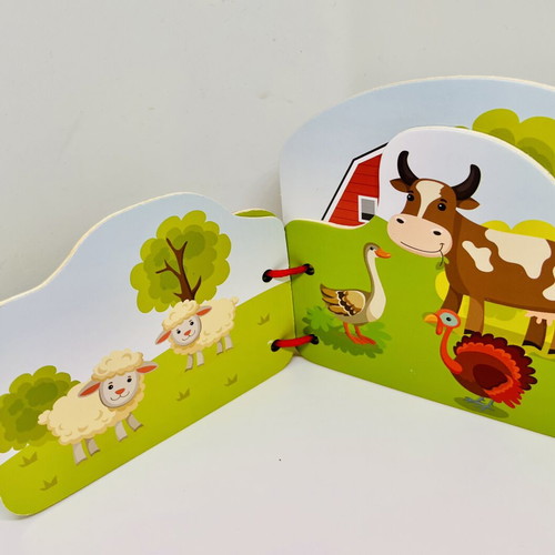 Preschool Educational Jumbo Books Animals 12x12cm new