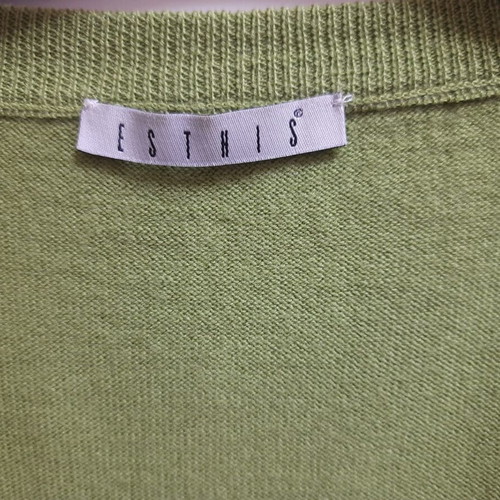 Esthis women's blouse with pleated sleeves, 100% merino wool, like new