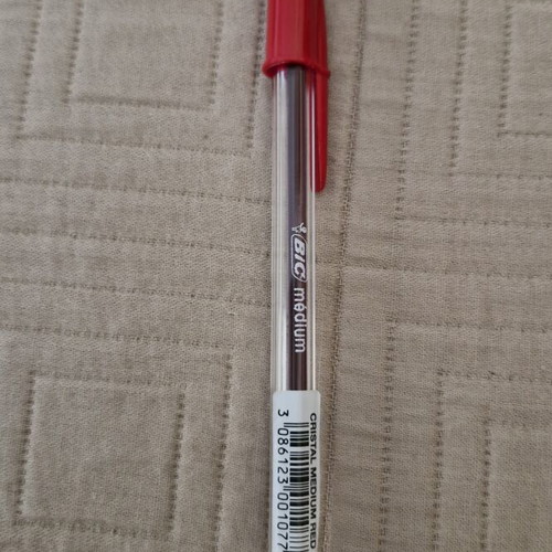 Bic pens set of 4, red, blue and green