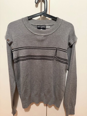 Karl Lagerfeld knitted sweater like new, gray