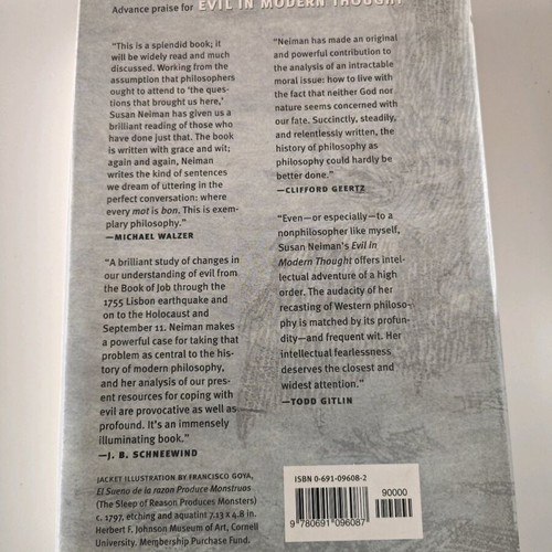 Evil in Modern Thought by Susan Neiman used, philosophy book