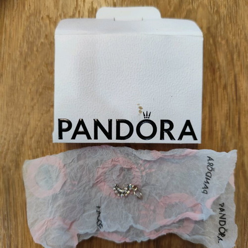 Pandora pendant charm with moon and sun new, silver