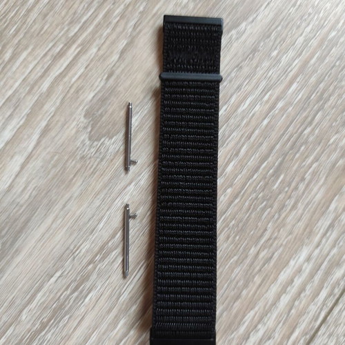 Watch Soft Nylon Strap 24mm New, Black