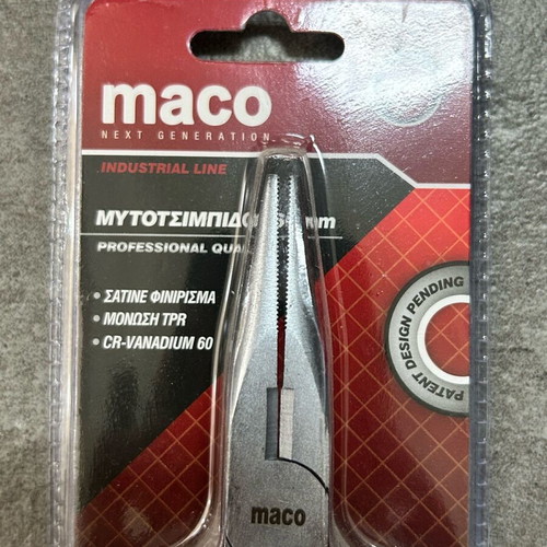 Maco 180mm Insulated Needle Nose Pliers new