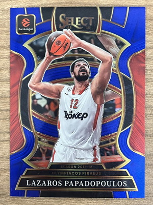 2025-26 Panini Select Euroleague Basketball Lazaros Papadopoulos card like new, blue