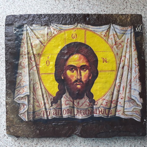 Image on stone used, dimensions 17x15 cm