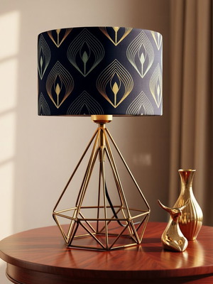 Handmade table lamp gold Art Deco new