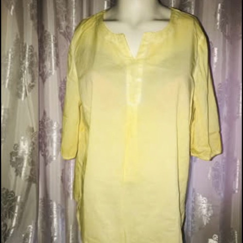 Cotton shirts 100% new, unused, size L-XL, yellow, 3/4 sleeve