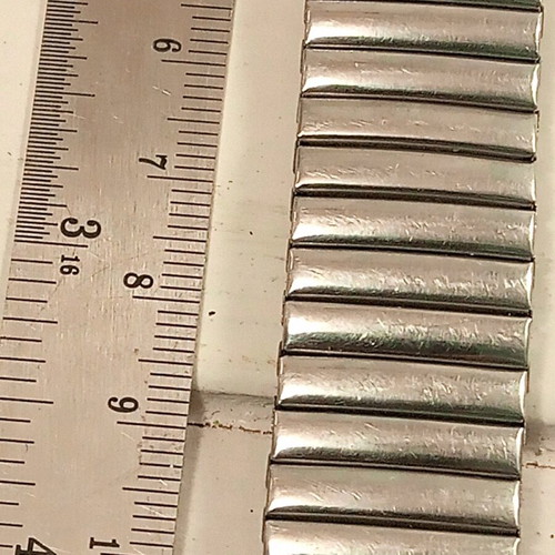 Elastic stainless steel watch bracelet used