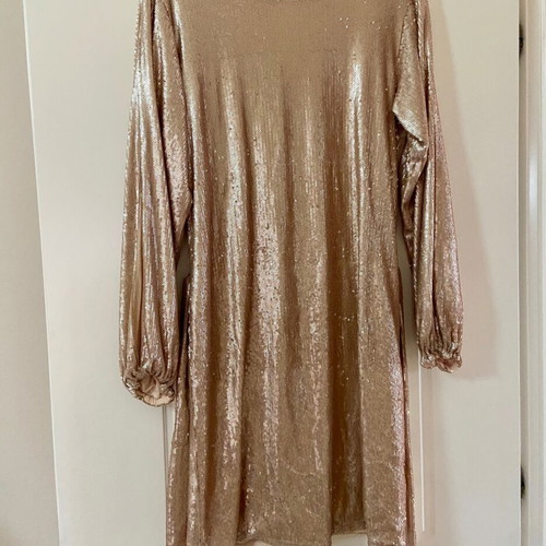 BSB Gold sequin dress like new, size 40