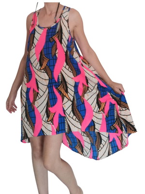 Topshop colorful asymmetrical summer dress like new