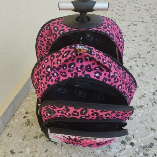 Back Me Up No Fear Queen school trolley bag used with gift pencil case
