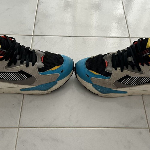 Puma RS Hawaiian Ocean Black sneakers size 44.5 used, inner wear