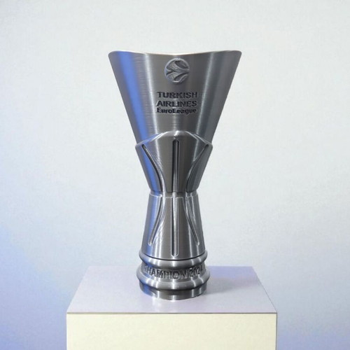 Euroleague Trophy 2024 Panathinaikos Made-to-Order Silver Silk PLA
