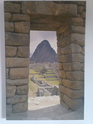 Machu Picchu painting like new, sacred mountain for Feng shui