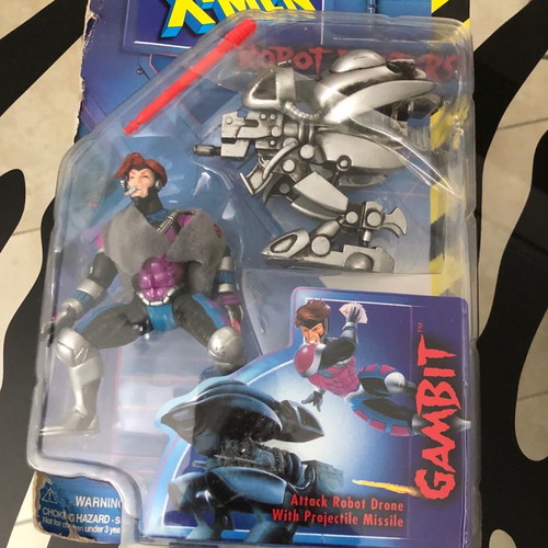 Gambit figure X-Men 92 animated vintage used with robot drone