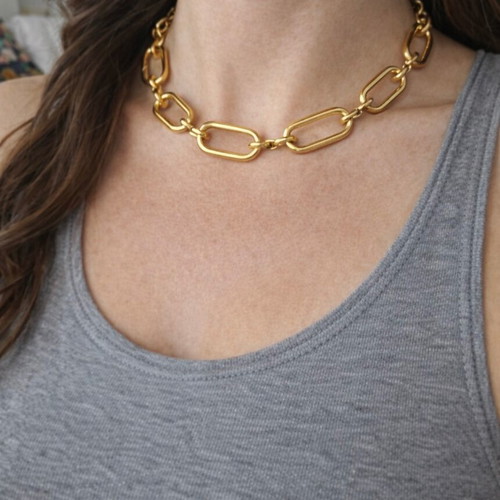 Gold plated necklace chain 42cm like new