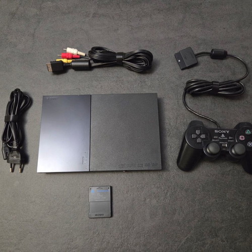 Sony PlayStation 2 SCPH-90004 Slim console used with Dualshock and memory card