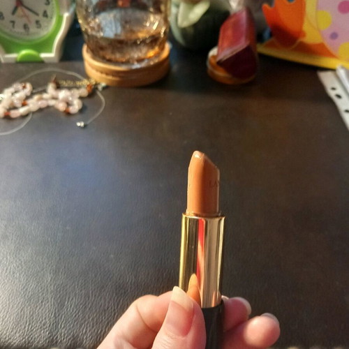 Lancome L Absolu Rouge lipstick used, shade 239 Au Naturel