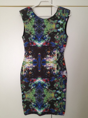 H&M Mini Elastic Dress Multicolor with Patterns Size S