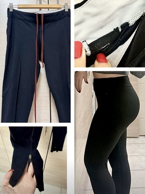 Oysho sports gym leggings size M, like new, black with zipper and hidden pocket