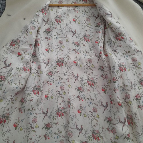 Miss Sixty vintage coat used, ecru with gold buttons and high collar