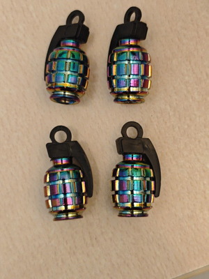 Chameleon grenade valve caps for car, motorcycle and bicycle tires
