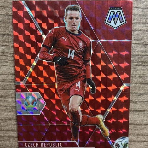 2021 Panini Mosaic UEFA Euro Soccer Jakub Jankto Red Mosaic Prizm card like new