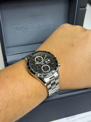 Tag Heuer Carrera Chronograph Automatic CV 2010 σαν καινούργιο, ασημί
