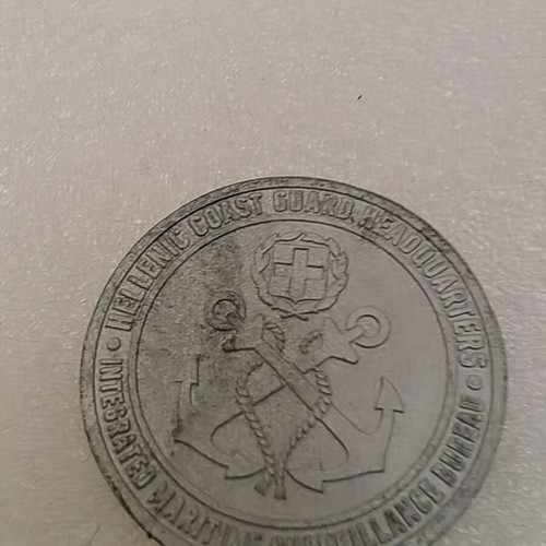 Commemorative collectible Coast Guard coin medal used