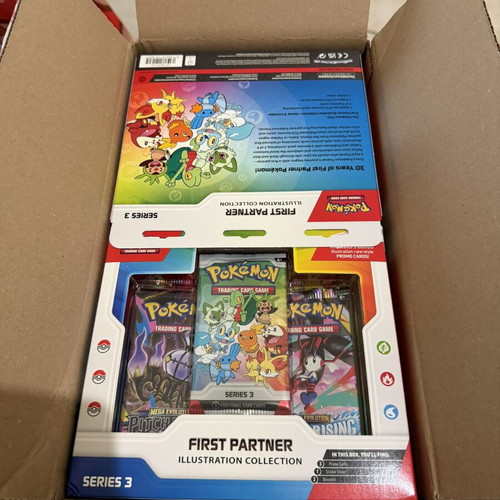 First Partner Series 3 Pokemon card pack, 6 opened cases