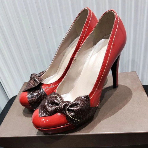 JB Bournazos leather pumps size 38 used, red