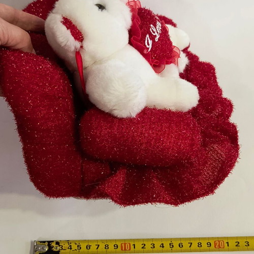 Valentine's plush bears large size, like new