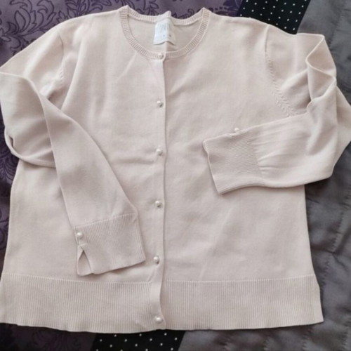 Zara pink cardigan with pearl buttons like new, 10 years