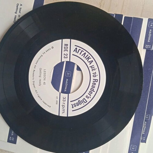English learning records like new, 22 pieces 33 rpm from 1969