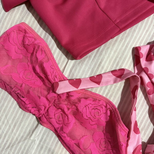 Shein Pink Top Set like new, size XS