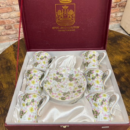 Limoges porcelain tea cup set 12 pieces new