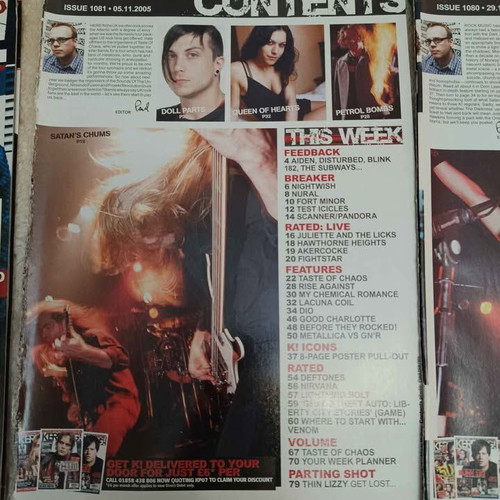 Rock magazines used, foreign and Greek variety
