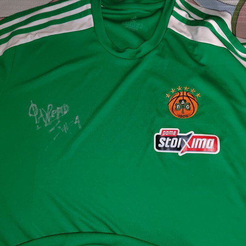 Panathinaikos Authentic Training Jersey 21/22 with Fragiskos Alvertis autograph #4, XL