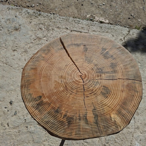 Handmade garden table pine wood with cast iron base new