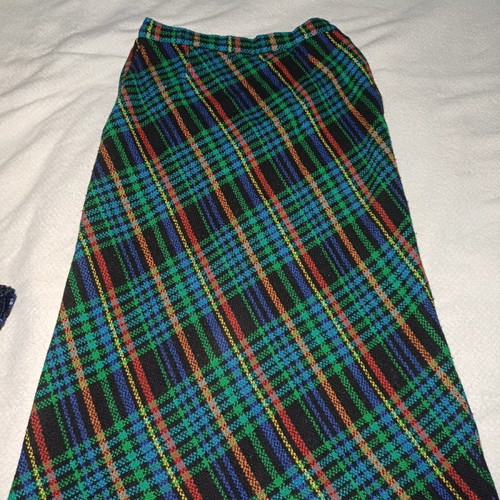 Skirts used, 2 pieces small, midi with slit and checkered