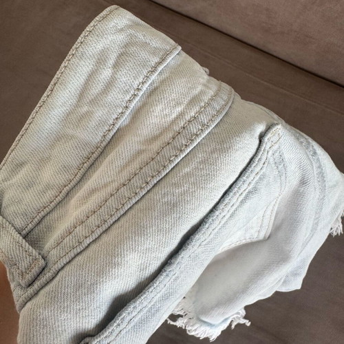 Women's denim shorts used Star Body H white XS