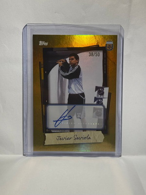 Картичка 2024-25 Topps Focus Argentina Javier Saviola Gold Auto нова
