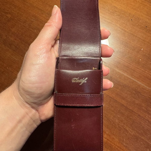 Davidoff Genuine Leather Cigar Case Bordeaux vintage like new