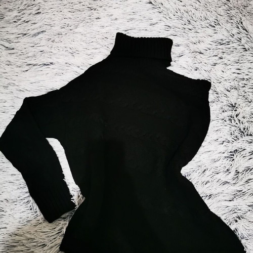 Black turtleneck sweater with one sleeve like new